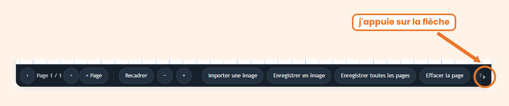 La barre du bas du tableau, telle qu&rsquo;elle appara&icirc;t au d&eacute;but